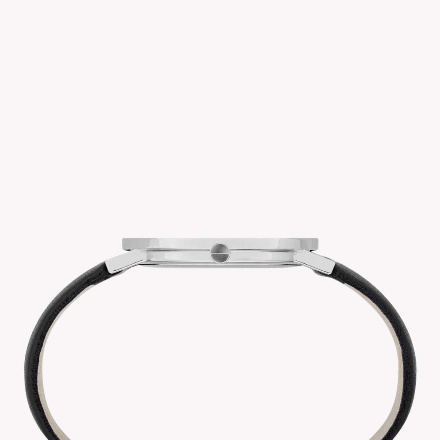 Pierre Cardin Women's Black Leather Watch, Silver Case | Cbv.1002