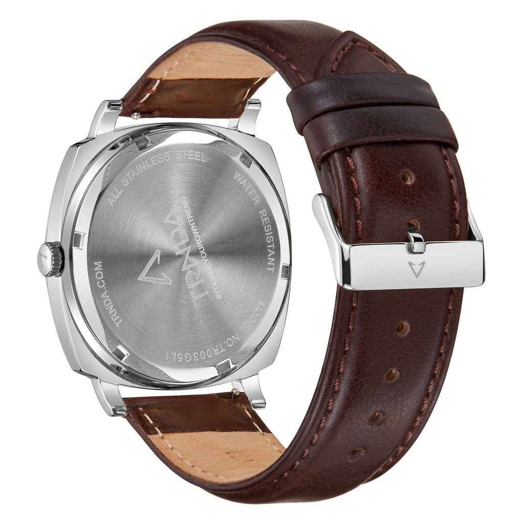 Trnda Men's Silver Stainless Steel Watch, Blue Dial | Trn45ss