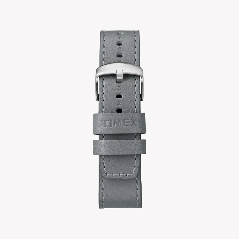 Timex Unisex Stainless Steel Gray Leather Watch, Gray Dial | Tw2r70700